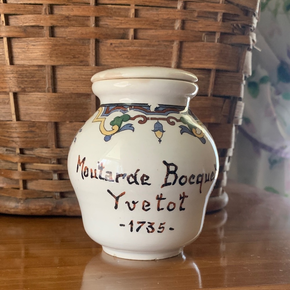 Vintage French musturd jar